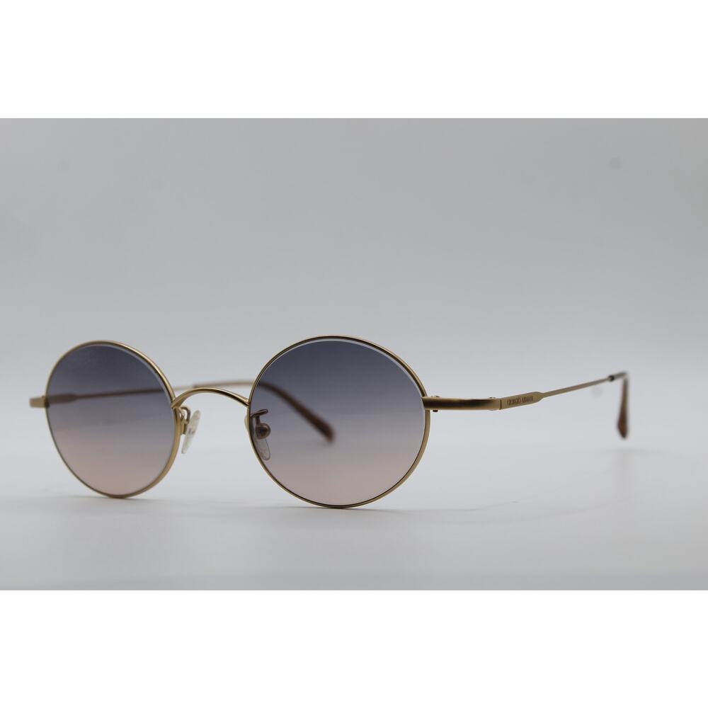 Giorgio Armani GA 523 Gold and Gray Round Vintage Sunglasses